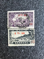 SENEGAL:1944  TIMBRES N° 189,190 Oblitéré - Usati
