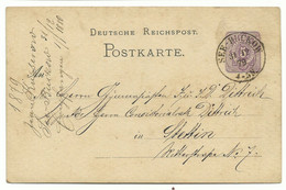 DR ZKS SEE-BUCKOW Auf Ganzsache 1879 Nach Stettin R! - Covers & Documents
