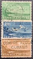 CUBA 1931 - Canceled - Sc# C4, C5, C7 - Airmail