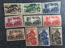 GUINEE:1939-40 Série Complète  Timbres N°158a168 Neuf** - Unused Stamps