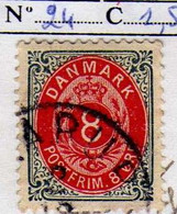 Danemark (1875-1903) - Armoiries - Oblitere - Altri & Non Classificati