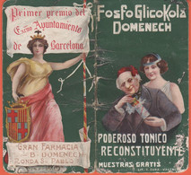 Calendario - 1909 - Piccolo - B. Domenech, Barcelona - Fosfo Glico Kola - Kleinformat : 1901-20