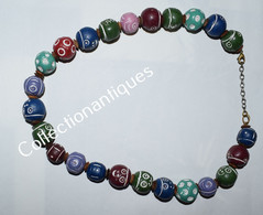 Collier Perles Céramique Style Ethnique 50 Cm (ouvert) - Ethniques