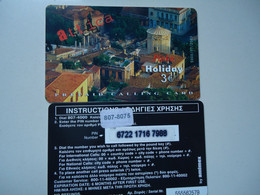 GREECE  USED PREPAID CARDS  MONUMENTS LADSCAPES ATHENS - Landscapes