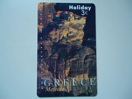 GREECE  USED PREPAID CARDS  MONUMENTS LADSCAPES ATHENS  METEORA MONASTERY - Paysages