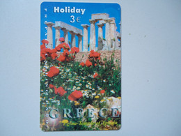 GREECE  USED PREPAID CARDS  MONUMENTS LADSCAPES EGINA - Landscapes