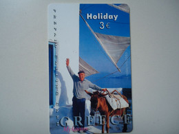 GREECE  USED PREPAID CARDS  MONUMENTS LADSCAPES ATHENS  STADIUM - Horses