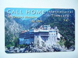 GREECE  USED PREPAID CARDS  MONUMENTS LADSCAPES ATHOS   AGIO  OROS - Paysages