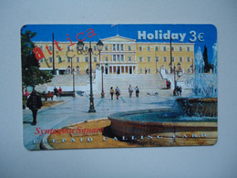 GREECE  USED PREPAID CARDS  MONUMENTS LADSCAPES ATHENS - Landscapes