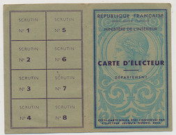 ERBALUNGA BRANDO (Corse) - 2 Cartes D'électeur - 20 Février 1949 - Mère Et Fils - Historische Dokumente