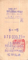 TICKET ANCIEN A DECHIFFRER OU TRADUIRE  TITRE DE TRANSPORT JAPON JE PENSE - Monde