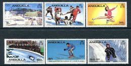 Anguilla 1980 Winter Olympics, Lake Placid Set VLHM (SG 389-394) - Anguilla (1968-...)