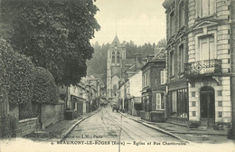 BEAUMONT LE ROGER (Eure) - Eglise Et Rue Chantereine, N° 4 - Beaumont-le-Roger