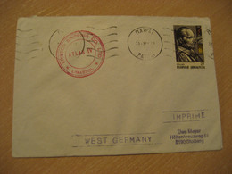 ATLAS IV Erissos Shipping CO LTD Limassol Cruise Ship Cover Paquebot PATRAI 1984 Cancel GREECE - Lettres & Documents