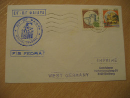 FB FEDRA Cruise Ship Cover Paquebot ANCONA Ferrovia 1987 Cancel ITALY GREECE - Lettres & Documents