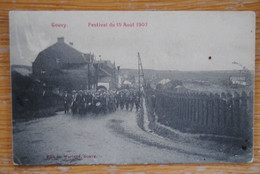 3861/ GOUVY  -  Festival Du 15 Août 1907 - Défilé Musique En Tête   Ed Warland - Gouvy