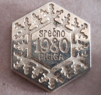 Happy New Year 1980 Slovenia Pin - Navidad