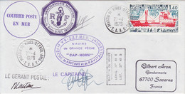 N° 67 Obl. St Paul - Amsterdam 27/4/79, Navire Cap Horn + Gendarmerie Maritime + Signatures - Cartas