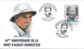FRANCE 2015 FDC + Cachet + MonTimbraMoi MTAM SCHWEITZER Rencontres AFAAS Rixheim Nobel 2 - Albert Schweitzer
