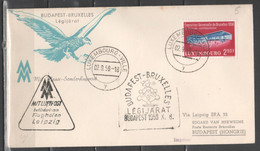 Lussemburgo 1958 - Volo Inaugurale Budapest-Bruxelles           (g7133) - Storia Postale