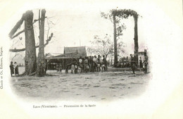 PC CPA LAOS, INDOCHINA, PROCESSION DE LA FUSÉE, (b23425) - Laos