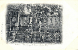 PC CPA LAOS BAS LAOS RUINES DE PAGODE KHMERS (b23430) - Laos