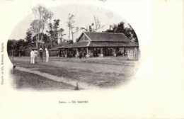 PC CPA LAOS, INDOCHINA, UN MARCHÉ, (b23462) - Laos