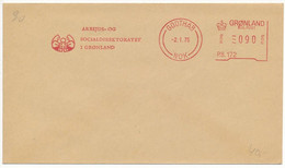 Meter Slogan Test Cover Pitney Bowes / Directorate For Work And Social Affairs - 2 January 1975 Godthåb, Nûk - Machine Stamps