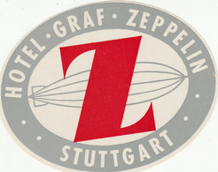 Reklame Hotel Zeppelin Stuttgart ???? - Zeppeline