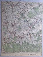 Situation 1922 JUSERET Vaux-sur-Sûre CARTE ETAT MAJOR 65/6 VAUX-LEZ-ROSIERES NIVES SURE COBREVILLE EBLY CHENE WITRY S776 - Vaux-sur-Sûre