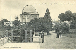 11149"MEUDON L'OBSERVATOIRE ET LA TERRASSE"ANIMATA-VERA FOTO-CART SPED 1906 - Astronomie