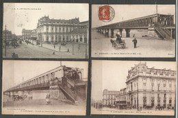 France - BORDEAUX - 4 CP - Gare, Hôtel Terminus, Pont Chemin De Fer - Bordeaux