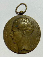 Médaille Bronze Avec Bélière. Léopold III. Koninklijke Fanfare St. Cecilia Dilbeek. Eeuwfeestfestival 1840-1940. B. Ray - Professionnels / De Société