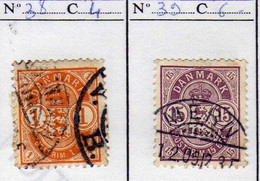 Danemark (1901-1902 ) - Armoiries - Oblitere - Other & Unclassified