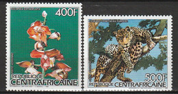CENTRAFRIQUE - Poste Aérienne : N°346/7 ** (1986) Faune Et Flore - Zentralafrik. Republik