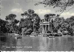 CPA°-ITALIE-1960-ROME-VILLA BORGHESE-Le Petit Lac--TBE - Parks & Gärten