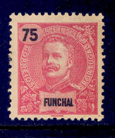 ! ! Funchal - 1897 D. Carlos 75 R - Af. 20 - No Gum - Funchal