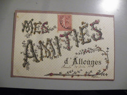 A487 . CPA. 49. MES AMITIES D'ALLONNES.. (Maine Et Loire) .  Beau Plan . écrite & Voyagée 1907 - Allonnes