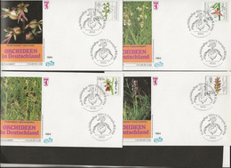 ALLEMAGNE - BERLIN -SERIE SURTAXE ORCHIDEES - N° 685 A 688 SUR LETTRE F.D.C. ANNEE 1984 - Autres & Non Classés