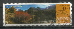 Le Parc Naturel De La Vallée De Sorteny (Haute Montagne Pyrénéenne) Un Timbre Oblitéré. 1 ère Qualité. Europa 1999 - Used Stamps