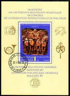 BULGARIA 1989 BULGARIA '89 Exhibition  Block Used.  Michel Block 205A - Blocks & Sheetlets