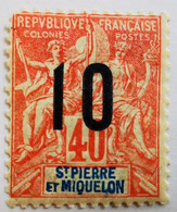 Saint-Pierre-et-Miquelon - Colonies Françaises - 1912 - Y&T N°101 "Chiffres Espacés"  /*/ - Andere & Zonder Classificatie