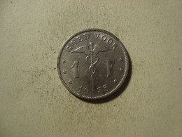 MONNAIE BELGIQUE 1 FRANC 1935 ( En Néerlandais ) - 1 Franc