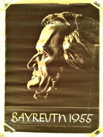 AFFICHE ORIGINALE FESTIVAL BAYREUTH 1955 MUSIQUE PROFIL WAGNER - Plakate & Poster