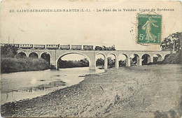 -dpt Div.-ref-AV821- Loire Atlantique - Saint Sébastien Sur Loire - Pont De La Vendée - Ligne De Bordeaux - Train - - Saint-Sébastien-sur-Loire
