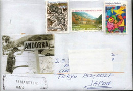 Belle Lettre D'Andorra Pour Le Japon / Hermosa Carta De Andorra Española Para Japón / - Covers & Documents