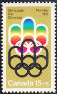 Canada 1974 MNH Sc #B3 15c + 5c Olympic Symbols - Neufs