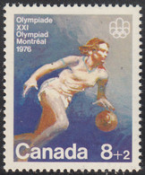 Canada 1976 MNH Sc #B10 8c + 2c Basketball Olympic Symbols - Nuevos