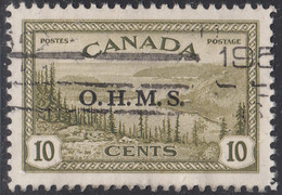 Canada 1949-50 Used Sc #O6 O.M.H.S. On 10c Great Bear Lake - Surchargés