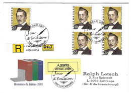 Luxembourg 2001 Michel Rodange - Storia Postale